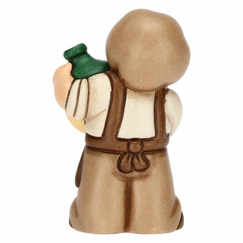 Oste con damigiana in ceramica Presepe Classico bianco
