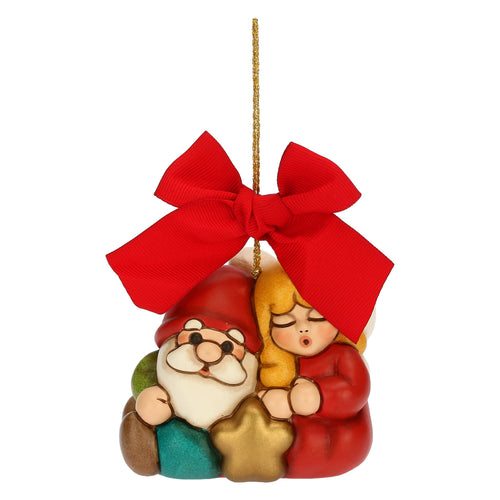 Addobbo natalizio Regina delle Fate Sheila e Gnomo Oliver in ceramica, maxi - THUN S3348A82