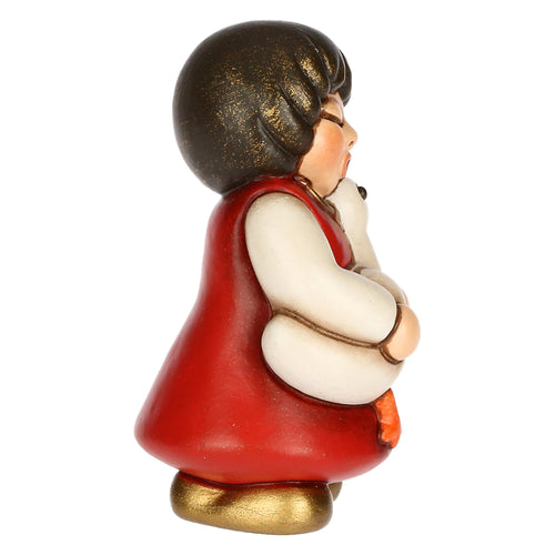 Bimba con oca in ceramica Presepe Classico