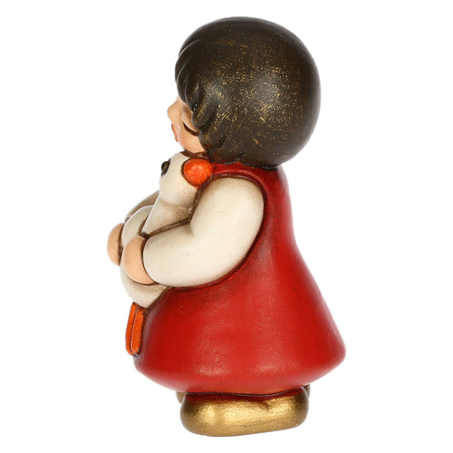 Bimba con oca in ceramica Presepe Classico