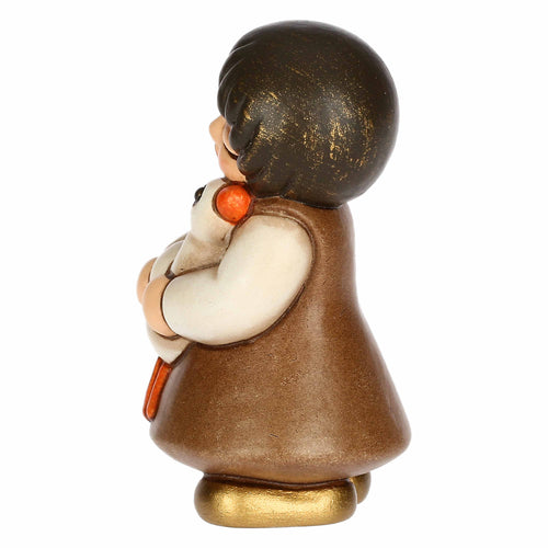 Bimba con oca in ceramica Presepe Classico