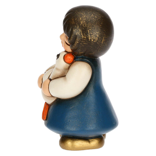 Bimba con oca in ceramica Presepe Classico