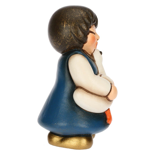 Bimba con oca in ceramica Presepe Classico