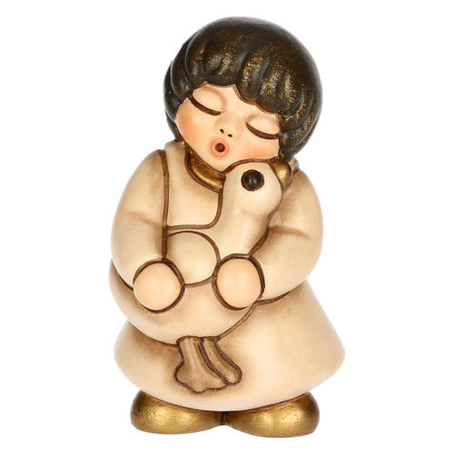 Bimba con oca in ceramica Presepe Classico