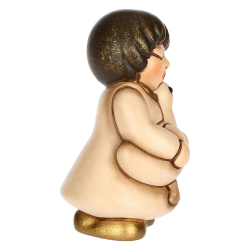 Bimba con oca in ceramica Presepe Classico