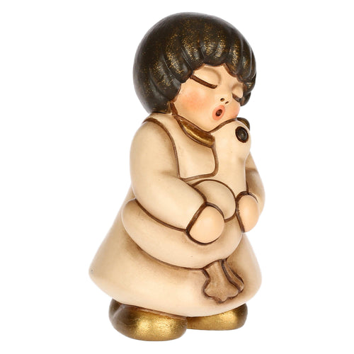 Bimba con oca in ceramica Presepe Classico