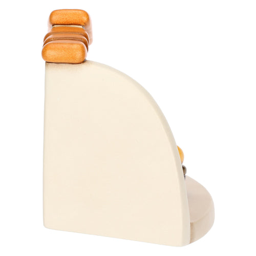 Bottega della sarta con cesti di stoffe in ceramica Presepe Classico