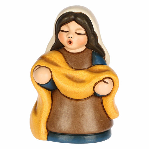 Venditrice di stoffe in cermica Presepe Classico