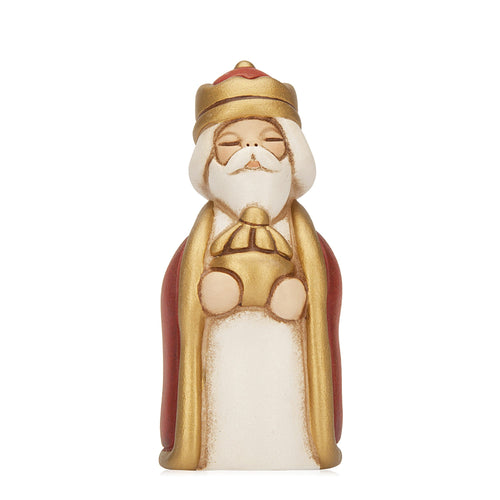 Re Magio Baldassarre con incenso Presepe Classico rosso