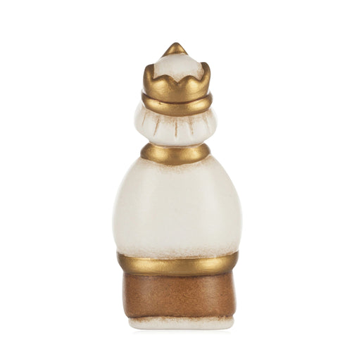Re Magio Gaspare con mirra Presepe Classico bianco