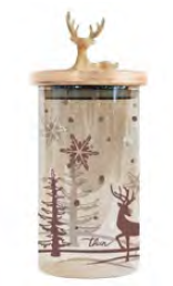 Barattolo 10x20 tappo bamboo cervo