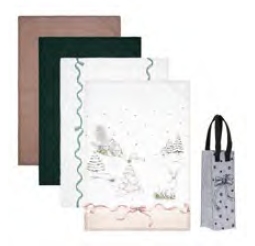 Borsa in feltro 4 strofinacci natale