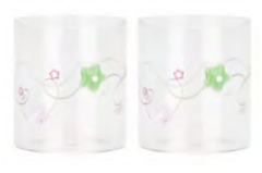 Set 2 tumbler borosilicato natale stelle