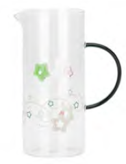 Caraffa vetro boro stelle natale