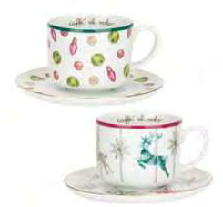 Set 2 tazze colazione natale