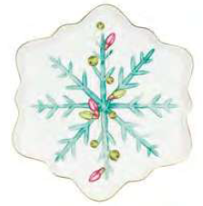 Piatto natale forma fiocco di neve