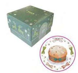 Confezione panettone artigianale 750g e piattino