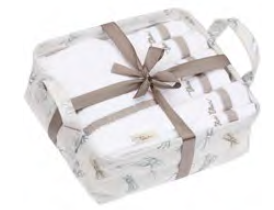Set cesto spugna 6 lavette natale