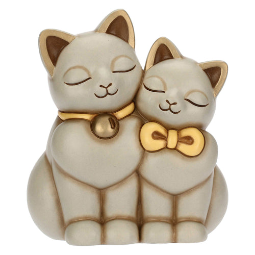 Coppia di gatti innamorati in ceramica - THUN T10034277H90