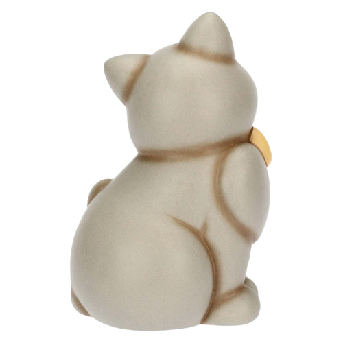 Gatto Momi con fiocco in ceramica, medio - THUN T10036274H90