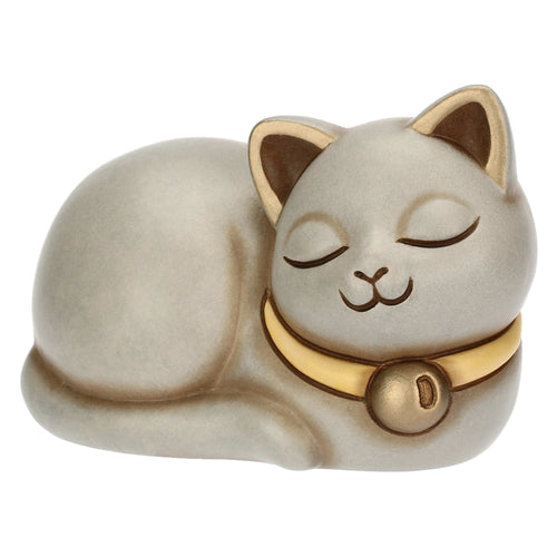 Gatto Momi con campanellino in ceramica, piccolo - THUN T10037273H90
