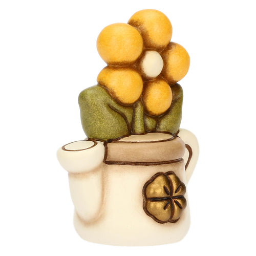 Mini annaffiatoio in ceramica con margherita