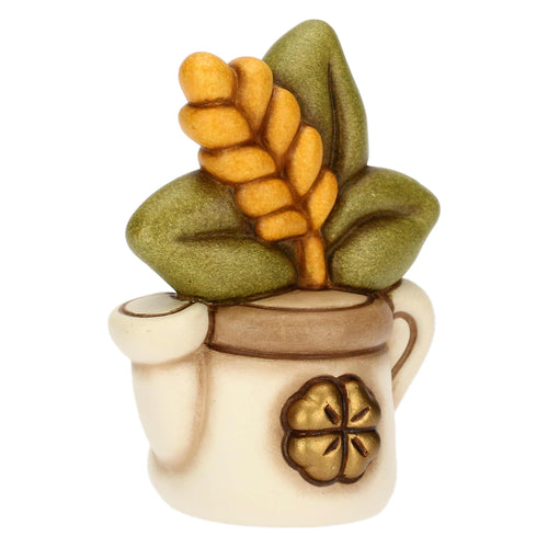 Mini annaffiatoio in ceramica con spiga