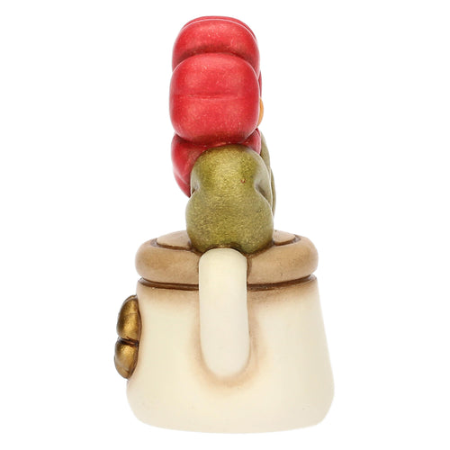 Mini annaffiatoio in ceramica con primula
