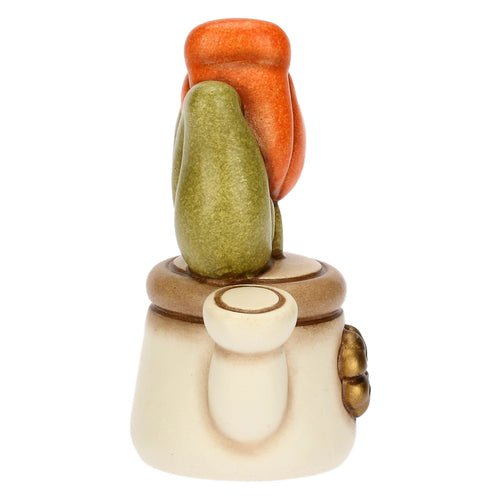 Mini annaffiatoio in ceramica con tulipano