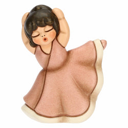 Ballerina rosa danzante in ceramica