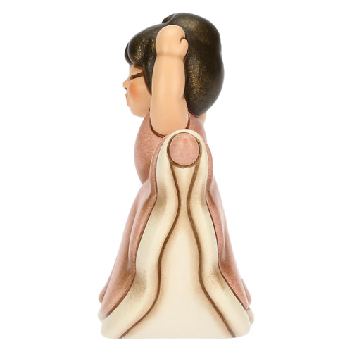 Ballerina rosa danzante in ceramica