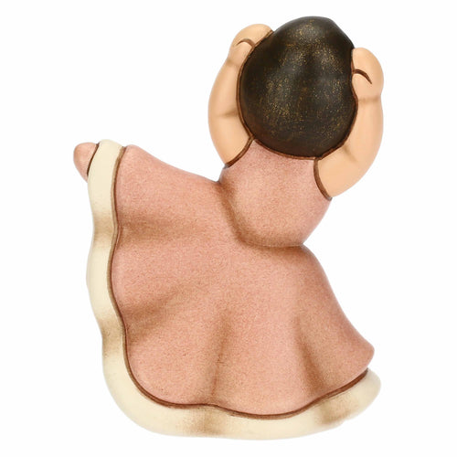 Ballerina rosa danzante in ceramica
