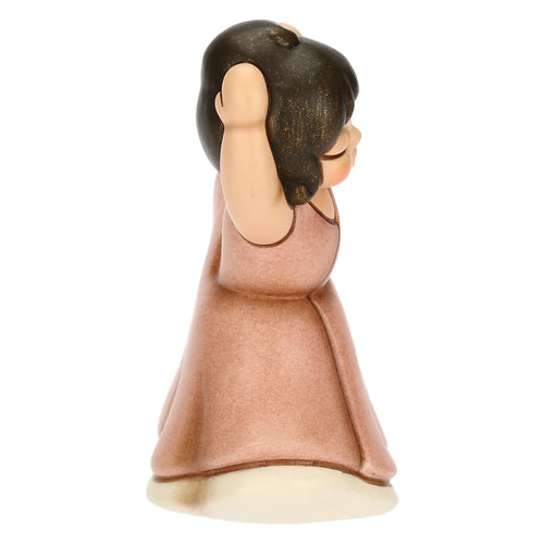 Ballerina rosa danzante in ceramica