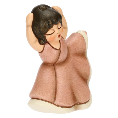 Ballerina rosa danzante in ceramica