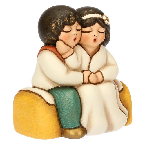 Sposini in ceramica su paglia, piccoli