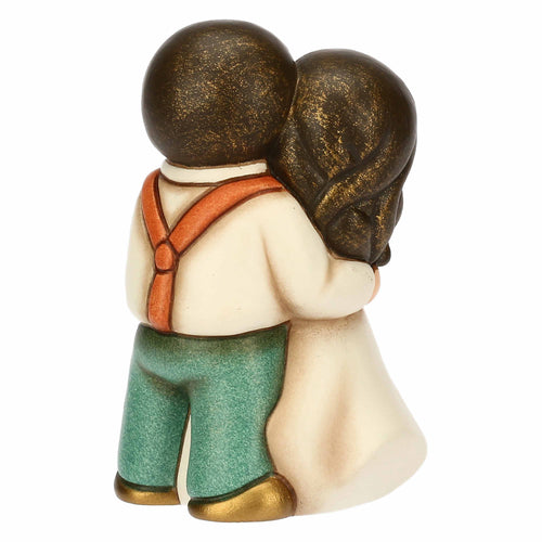 Sposini abbracciati in ceramica, piccoli