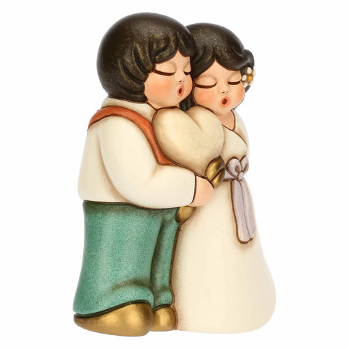 Sposini in ceramica con cuore, grandi