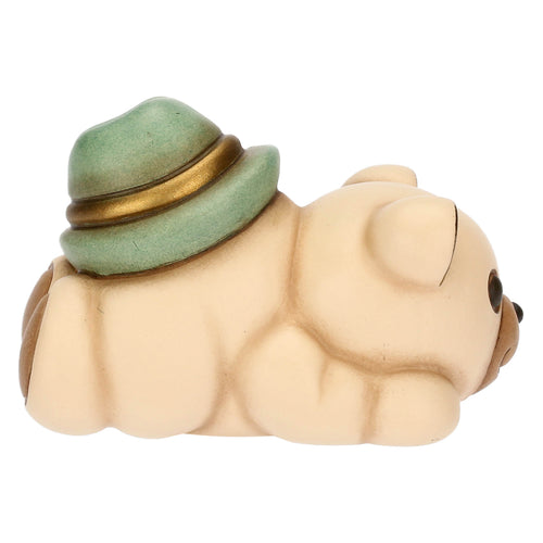 Mini Teddy in ceramica con cappello lui