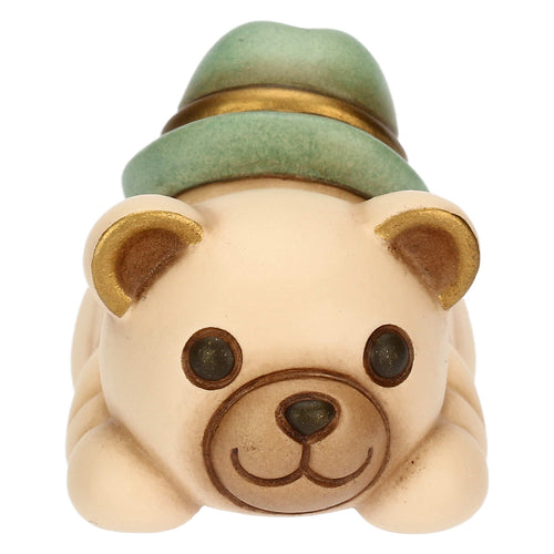 Mini Teddy in ceramica con cappello lui