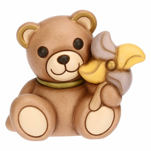 Teddy Primavera in ceramica con girandola, piccolo