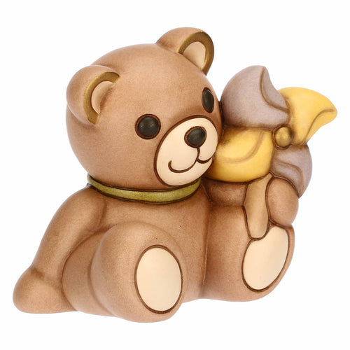 Teddy Primavera in ceramica con girandola, piccolo