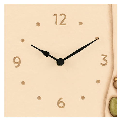 Orologio da parete con farfalla e fiori in ceramica Country Bloom