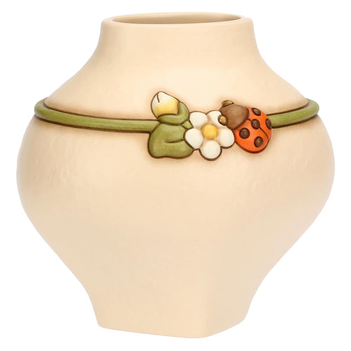 Vaso in ceramica con coccinella Country Bloom, medio