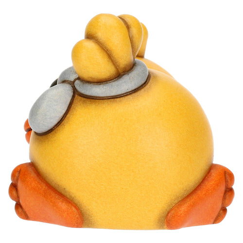 Pulcino Polly con fiocco in ceramica, piccolo