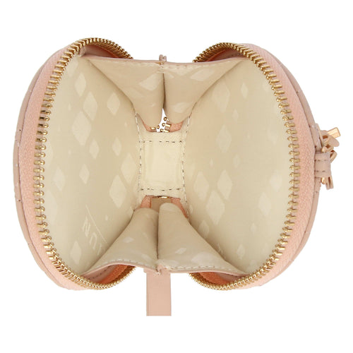 Portachiavi rotondo con zip in ecopelle, rosa - THUN T10270345P00