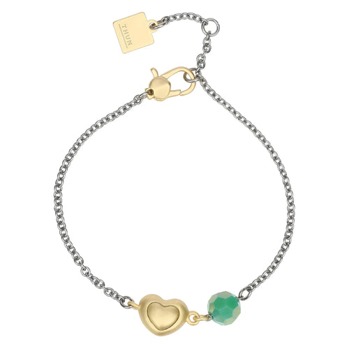 Bracciale con cuore e perlina