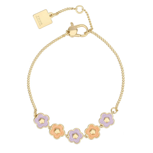 Bracciale con fiori smaltati