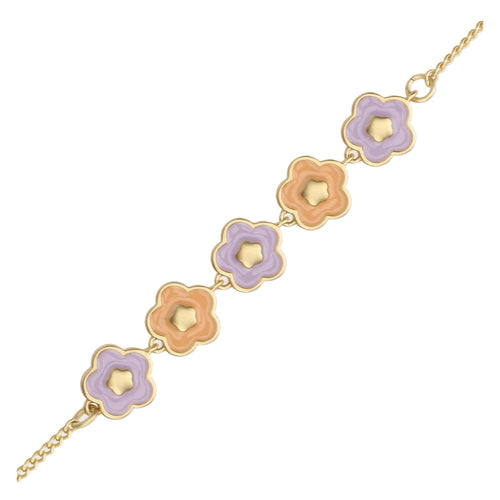 Bracciale con fiori smaltati