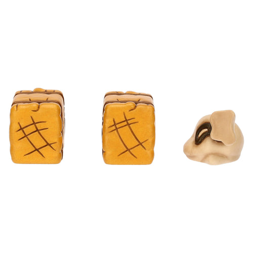 Set sacco e balle di fieno in ceramica Presepe Classico