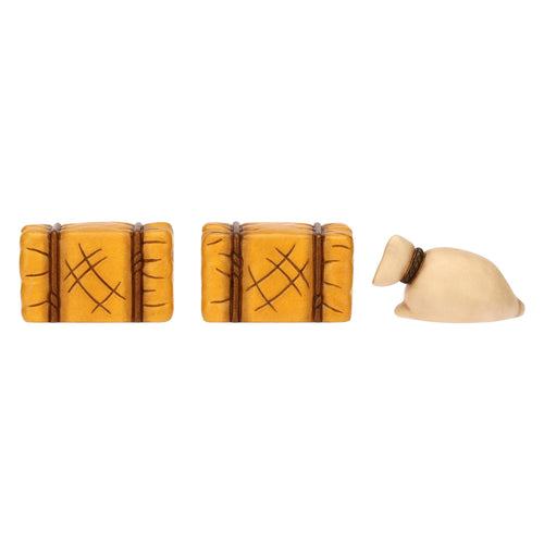 Set sacco e balle di fieno in ceramica Presepe Classico
